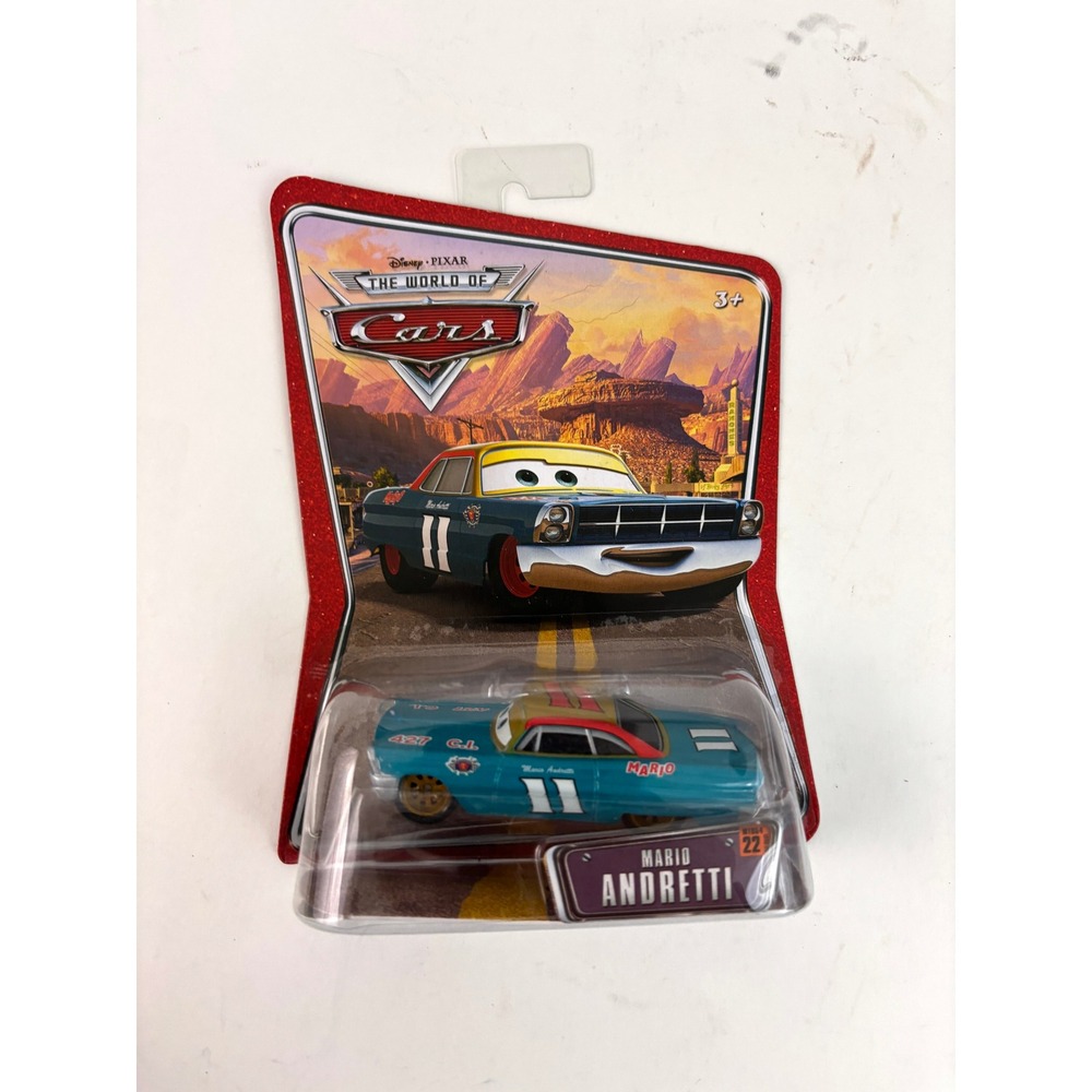 2009 Disney Pixar Cars Mario Andretti #22 L4153 Ford Fairlane Mattel Sealed